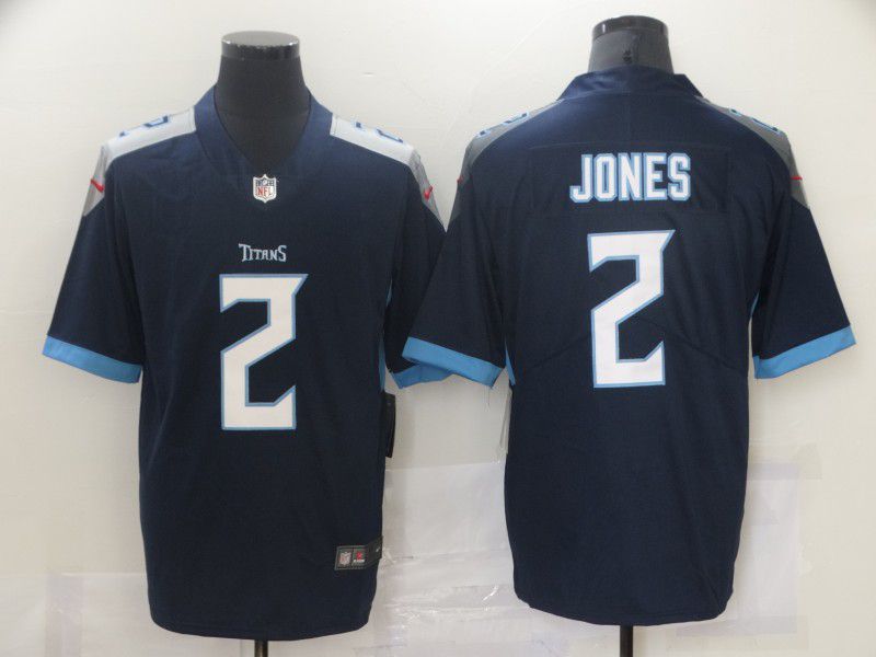 Men Tennessee Titans 2 Jones Blue 2021 Vapor Untouchable Limited Player Nike NFL Jersey